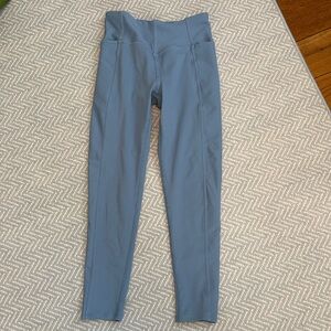 Zella Girl Nordstrom Light Blue Pocket Ribbed Leggings Like New